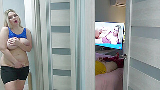 Stepdaughter With Big Tits Spies On Stepdad