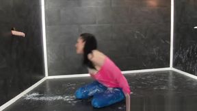 Slimed ho rides gloryhole