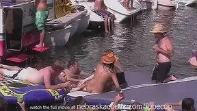 crazy Chicks drinking and partying in public
