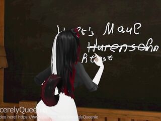 German Lessons Turned into screwing your teacher! VRChat ASMR RP - Futa - Fellatio