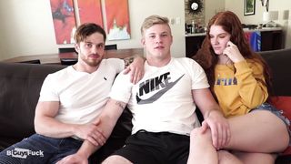 Beefy Ginger Dom Tops Football Star And His Girl