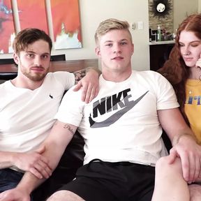 Beefy Ginger Dom Tops Football Star And His Girl