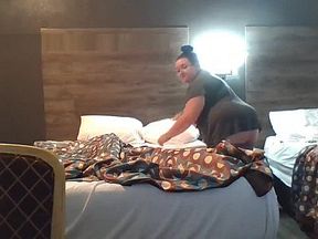 buttcrack in hotel while friend showers + flashing naked in window PUBLIC