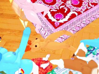 One Piece - хентай фурри и футанари, совместная мастурбация после школы