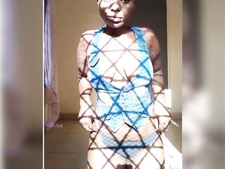 Akiilisa in Hot ebony underclothing,trapped