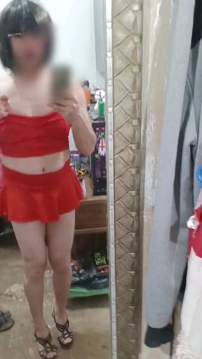 Red sexy skirt   Clip 1