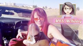 Old teacher gives public sloppy head to young student