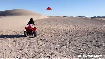 Busty babe gives sloppy blowjobs after intense ATV ride