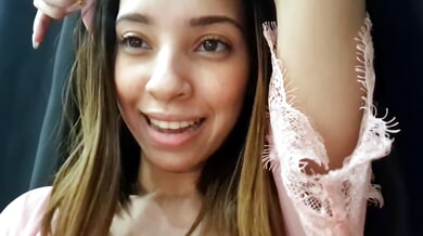 Julie Oliver guides you through her solo dildo session with natural pubic hair