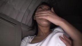 Mai Yuzuki Asian model gives a blowjob in the car