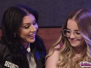 Queenie Sateen and Codi Vore frisky fun while the mood is right