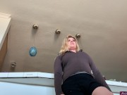 Hot blonde fitness trainer wants you to stroke your cock (Solo POV)
