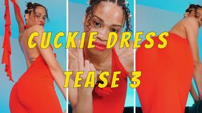Cuckie Dress Tease 3- Ebony Femdom Goddess Rosie Reed Cuckold POV Humiliation Tease And Denial- standard definition
