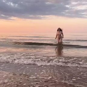 almost caught naked on a public beach