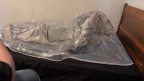 Mar 21 2023 - Vacpacked In My Silver Latex Trenchcoat With My Latex Head Balloon Breathplay Hood