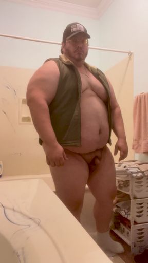 Monster Chub Bear Burly Chub Enjoying His Thick Weighty Body