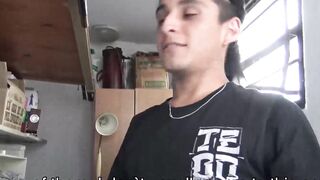 LatinoJuice.com - Cain - Long haired employee Cain bred hard after jerking his long d