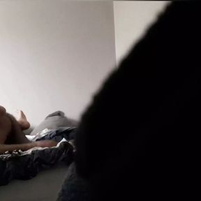 Indian desi Room mates teens share bed and fuck with hunger before lunch