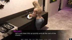 Hot milf Myriam continues her session with big black cock