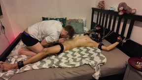 Tied up Lad Used and Fucked by a Friend