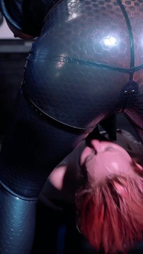 Sexual Latex Rubber Lesbians Have Hot Kinky Fun! Shiny Clothes as Fetish, Big Ass MILF