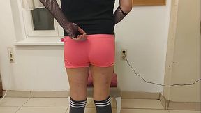 Trans Girl Femboy Play With Two Dildo