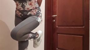 peed my gym pants at closed loo door