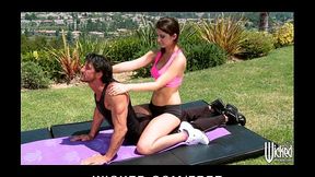 Sexy tight-ass yoga instructor Karina White fucks student'_s cock