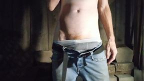 Man shoots load during cigarette break