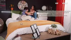 Curvy Latina strips out of ripped jeans exposing massive boobs and cunt
