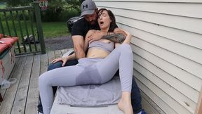Romantic Outdoor Squirting in Yoga pants - with Jess &amp; Tony