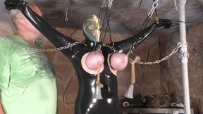 Titslave Eva is back - Big Tits in Heavy Rubber - Full Clip mp4 SD