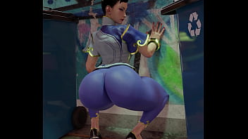 Chun Li SF6 big booty twerking by Kishi3D