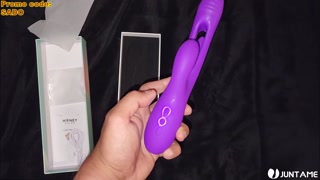 Gran culo se come por completo el consolador vibrador "Bora" de Juntame. Obtén un 20% de descuento..