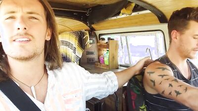 Josh Moore is shagging with his roommates in gay 3some