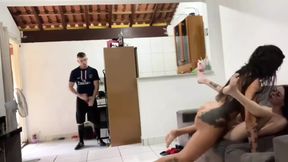 Skinny Teen Taking Two Cocks All Night