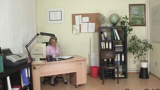 hot office sex with big tit older boss