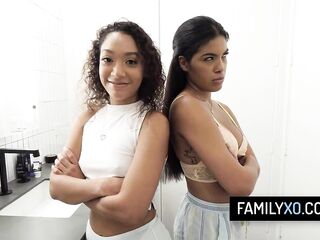 Lascivious stepdaughters let their stepdaddy bang 'em for stepfather's day