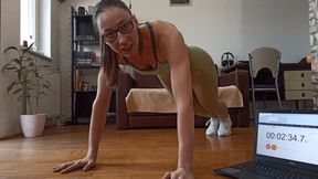 High plank challenge with Alexa