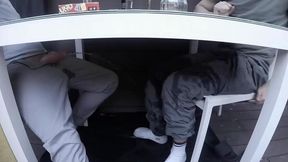 amateur boys having a  first one to piss on the other  challenge to spice up a boring game of uno, and the winner gets sucked