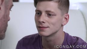 Hunky mature gay anally destroys a young cute homo