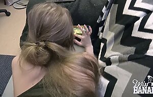 She wont stop playing on her phone