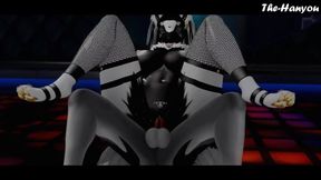 Horny BBW gets her big ass and huge tits played with in a virtual reality club.