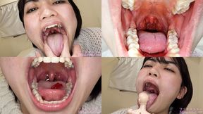 Noa Amaharu - Showing inside cute girl's mouth, chewing gummy candys, sucking fingers, licking and sucking human doll, and chewing dried sardines mout-175 - 1080p