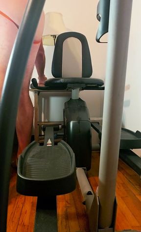 Beary Ride the Exercise Bike Until He Cums