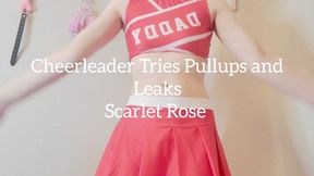 Cheerleader Tries Pullups and Leaks