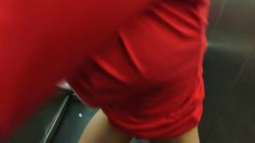 Neighbors get naughty in elevator: Dada Deville rides member and sucks it too
