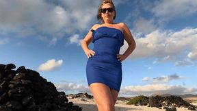 POV Secret Beach Masturbation No Panties Under My Short