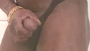 Big Black Muscle Butt Vibrating Bullet and Cum Scenario