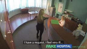 Blonde tourist gets a full examination in fake hospital